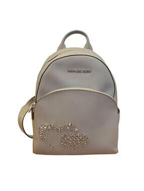 Michael Kors Abbey Heart Studded Backpack New with Tags Gray